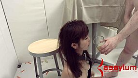 Marica Hase indulges in piss drinking