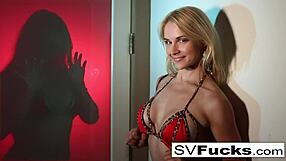 Hot Blonde MILF Sarah Toys Her Wet Pussy Solo