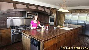 Teen Lezzie Intensely Licks Petite Babe's Pussy in POV