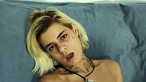 Her husband traveled, so she masturbates alone