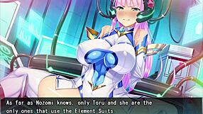 holy armored princess elementia in anime solo scene