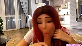 Sloppy Housewife Sucks and Rides Big Thick Cock Till He Cums