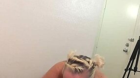 Naughty Neighbor Visits For Intense Blowjob And Deepthroat On Interracial Cock