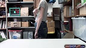 CUTE BLONDE THIEF GETS PUNISHED WITH DOGGYSTYLE FUCKING