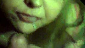 The intriguing sight of cock cum splashing on her face