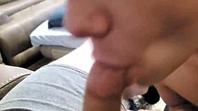 Dirty 18+ slut sucking cock orally