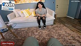 Therapist rewards best client with office fuck and blowjob