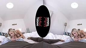 blonde milf takes two cocks in hardcore taboo pov