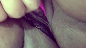 Ebony Babe Fingers Pussy in Public Restroom