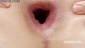 Sharlotte Thonre v rasově smíšené trojce s dvojitým análem