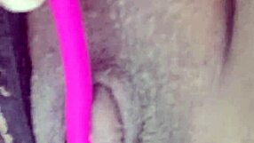 Ebony Babe Fingers Pussy in Public Restroom