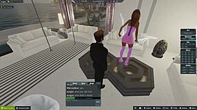 Mercedes Sucks Boss's Big Cock on Knees