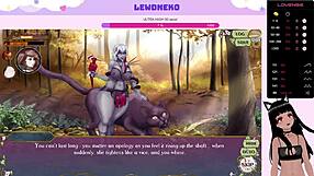 vtuber lewdneko dominates futanari game with big tits femdom in anime hentai