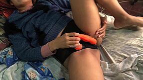 Argentinian Babe Masturbates Wet Pussy with Dildo Toy