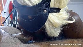 Amazing ebony girl with amazing lips gives sloppy blowjob for almost 2 hours part 13