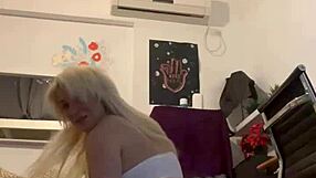 Amazing alina with blonde hair and tattoos