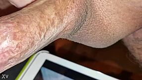 i cum on maggy156's pic, tributing her with my cock