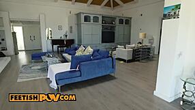 Casey Calvert delivers footjob and anal pleasure in POV fetish scene