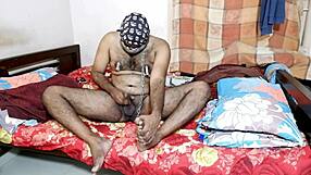 bob chainbo guy explores his fetish on the bed