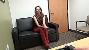 zelda's rough casting on sofa turns wild in first interview main scene!