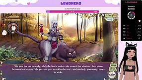 vtuber lewdneko dominates futanari game with big tits femdom in anime hentai