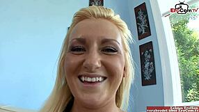 Blonde Slut Takes Cumshot on Her Face