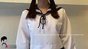 Brezplačne ne-cenzurirane scene uniformiranih japonskih punčk, ki dajejo pičke in dobijo creampie v dlakavi akciji