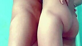 Asian Couple Bent Over in Doggystyle Fucking at Home