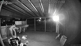 Wife Sucks and Fucks on Ring Camera! Back Fucked as Gate Opens!