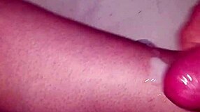 Wife poses with substance on legs