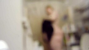 Couple enjoys relaxing shower time together