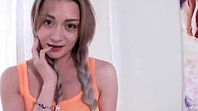 slim chick rides hard in gaped anal play