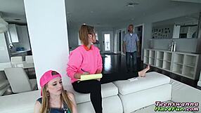 amateur teen 18+ gets facial at wild party reality show