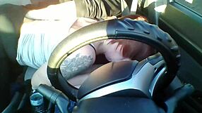 Amateur Redhead Blows Cock Deep in Car