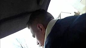 Blonde bombshell gets hardcore blowjob in wild threesome!