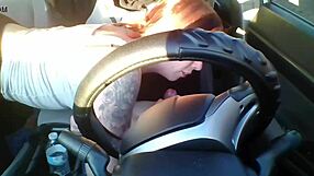Amateur Redhead Blows Cock Deep in Car