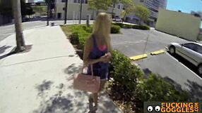 Blonde Amateur Rides Cock For Cash Pickup!