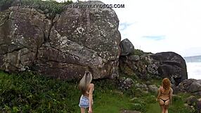 Kaya Nymphet and Joy Cardozo Orgies on Deserted Beach Trail