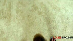 Stepsis catches stepbrother sneaking in for taboo fun