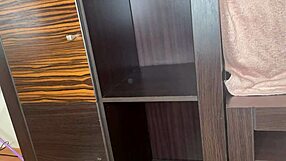 Closeup Foot in Black Stockings Teases Anal on Bed