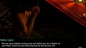 Redhead nurse roleplays caring for patient in intimate setting