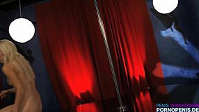 Blonde German stripper gets fucked hard and creampied at night club!