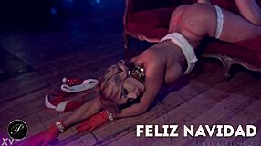 esperanza celebrates christmas nude in sexy outfit