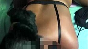 Venezuelan big booty gold digger gets intensely fucked after workout