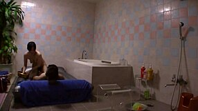 Mature asian brides passionately kiss in wedding lesbian scene!