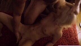 blonde lezdom otk spanks redhead slave