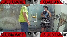 Rip Off Fat Woman's Panties And Eat Her Pussy Against The Wall!