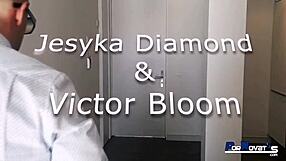 Spanish redhead Jesyka Diamond delivers an energetic performance in a passionate scene