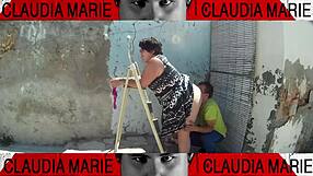 Rip Off Fat Woman's Panties And Eat Her Pussy Against The Wall!