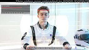 Wow, new year's threesome with siri and alice in space costumes!